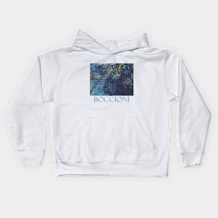 States of Mind: Those Who Go (1911) by Umberto Boccioni Kids Hoodie